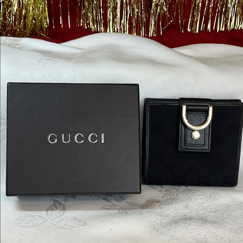 Gucci-Elegant Vintage Black Wallet - Picture 11 of 12